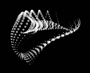 Sunum için matematik akış şablonu. Parçacıkların düzenlilik alanını vurgulayan ışık yayan çizgiler. Sinüzoidal bilim emretti. Büyük bir veri akışı işleniyor. Gizemli sihirli noktalar kayboluyor.