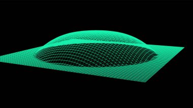Dağ gibi kabarcıklar. Hill, küresel çıkıntı. Noktalardan oluşan yarımküre. Parçacık boyutu ses dalgası. Kürenin bir kısmı kutup tepesi küre yüzeyini etkiler. Büyük veri akışı hesaplaması.