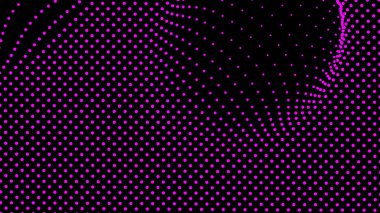 Kubbe şekilli çıkıntı kısmı, yüzey üzerindeki üç boyutlu bozulma illüzyonu için örgü gerilerek oluşturuldu. Ekran medyası video gezisi. Ağ LCD görüntüsü. Boyut boyutu farklı delik alanı ölçeklendir