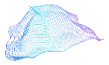 Network lines. Net wave information flow. Scientific paradigm solutions future. Forward vision progress. Big data cells deep development analysis foresight conference background banner. Screen back.