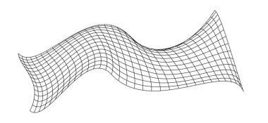 Net flying waving. Texture wave textile. Fabric square cells of sea wind. Vector illustration rolling hills. Flag windy stream flow. Network structure surface checkered background sport lines border.