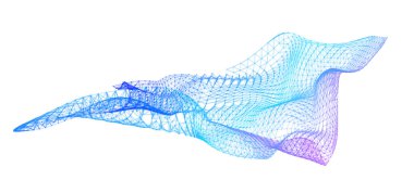 Network lines. Net wave information flow. Scientific paradigm solutions future. Forward vision progress. Big data cells deep development analysis foresight conference background banner. Screen back.