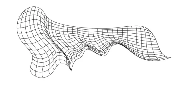 Net Flying Waving Texture Wave Textile Fabric Square Cells Sea — стоковый вектор