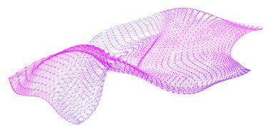 Network lines. Net wave information flow. Scientific paradigm solutions future. Forward vision progress. Big data cells deep development analysis foresight conference background banner. Screen back.