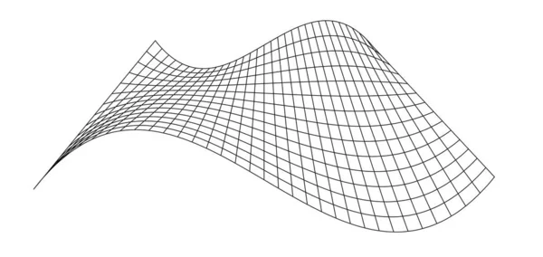 Nätflygande Vinkar Texturvågstextil Tygfyrkantiga Celler Havsvind Vektor Illustration Rullande Kullar — Stock vektor