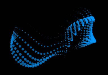 Sunum için matematik akış şablonu. Parçacıkların düzenlilik alanını vurgulayan ışık yayan çizgiler. Sinüzoidal bilim emretti. Büyük bir veri akışı işleniyor. Gizemli sihirli noktalar kayboluyor.