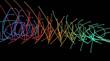 Işık demetlerini çaprazlıyorum. Enerji akışı lazer hatları. Neon pleksus düğümleri. Uzayda sonsuzluğun eğri yol göstericisi. Geçiş matrisi enerji seviyesi. Derin veri tabanlarını göster. Kaos ve düzen arkaplanı