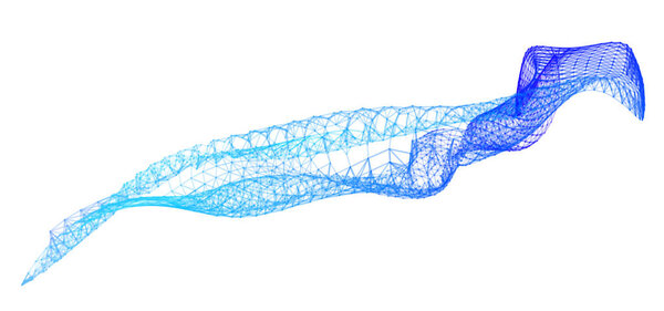 Network lines. Net wave information flow. Scientific paradigm solutions future. Forward vision progress. Big data cells deep development analysis foresight conference background banner. Screen back.