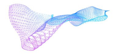 Ağ hatları. Net dalga bilgi akışı. Bilimsel paradigma çözümleri. İleri görüşlü ilerleme. Büyük veri hücreleri derin gelişim analizi öngörü konferansı arka plan pankartı. Ekran geri.