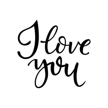 Pozitiflikten alıntı yapmana bayılıyorum. Sevgililer Günü için el yazısı kartpostalları. Çıkartma süslemesi. Vektör illüstrasyonu