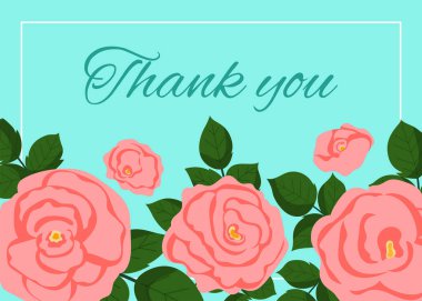 Vector wedding invitation card template with pink roses decoration. Background save the date , greeting card, flyer, brochure.