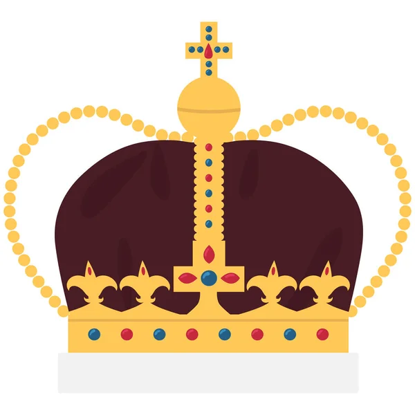 stock vector Vector king crown icon. Royal queen crown, princess isolated on white