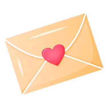 Beyaz üzerinde kalp ikonu olan bir aşk mektubu. Davetiye, Sevgililer Günü etkinliği için mesaj