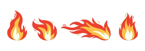 Beyaz arkaplanda parlak yakma simgesi izole edildi. Hot Fire Düz Clipart şarkı koleksiyonu yapıyor. Yanan ateş topu işaretleri
