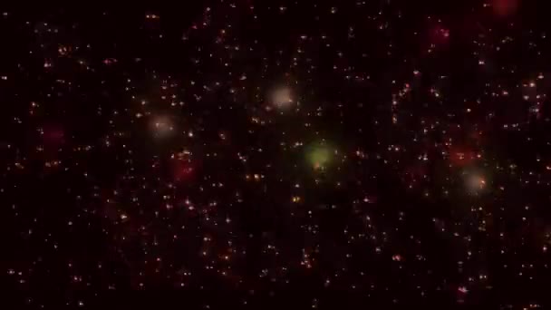 Fond Champ Stellaire Étoiles Brillantes Particules Dans Une Boucle Transparente — Video