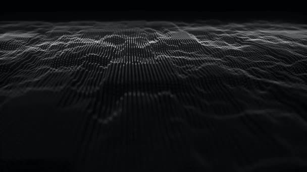 Fond Abstrait Avec Onde Dynamique Onde Ponctuelle Futuriste Visualisation Des — Video