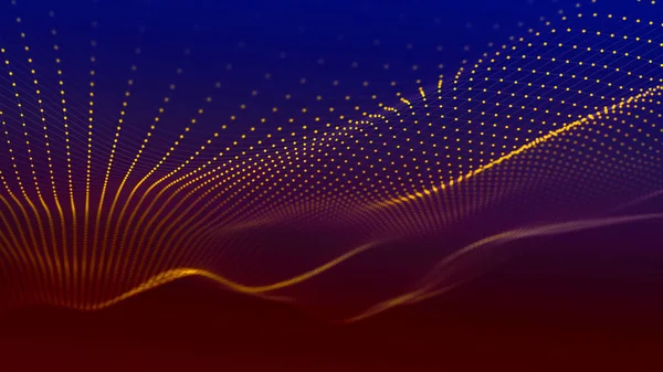 stock image Wave of particles. Abstract background with a dynamic wave. Futuristic dotted wave. Big data.