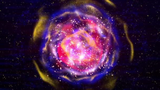 Volo Spaziale Campo Stellare Volare Attraverso Stelle Nebulosa Colorata Nello — Video Stock