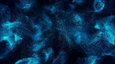 Soyut teknoloji geçmişi. Büyük veri dijital kodu. Fütürist noktalar arka planı. 3d