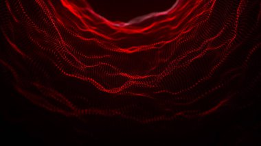 Noktaları birleştiren soyut bir arkaplan. Ağ bağlantısı yapısı. Pleksus etkisi. 3d oluşturma.