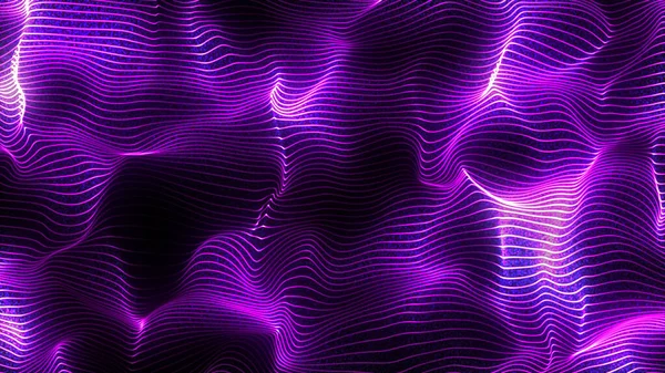 Technischer Hintergrund Abstrakte Digitale Welle Von Teilchen Futuristische Punktwelle Technologie — Stockfoto