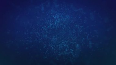 Ağ bağlantısı yapısı. Noktalar ve doğrular birleştiriliyor. Büyük veri. Soyut teknoloji geçmişi. 3D görüntüleme. 4K