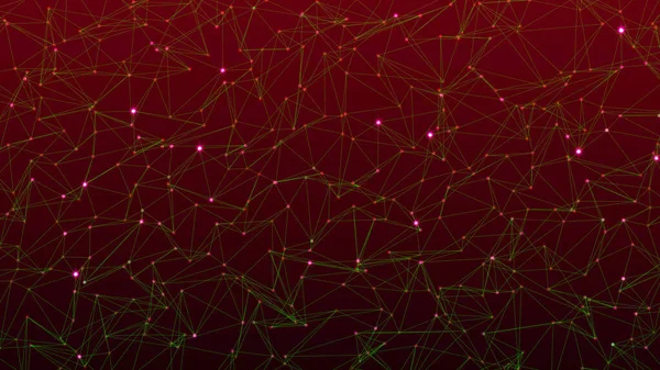 Абстрактный Фон Соединяющими Точками Линиями Структура Сетевого Соединения Плексус Рендеринг — стоковое фото