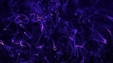 Parlayan parçacıkların dinamik dalgası. Veri akışı bilgisi. Dijital iletişim kavramı. Büyük veri görselleştirmesi. 4k animasyon. 3B görüntüleme