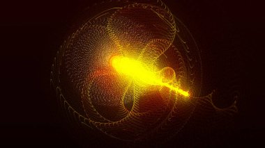 Büyük veri görselleştirmesi. Görsel bilgi. Bilgisayar kodu. Veri ağları. Dijital iletişim kavramı. 3B görüntüleme