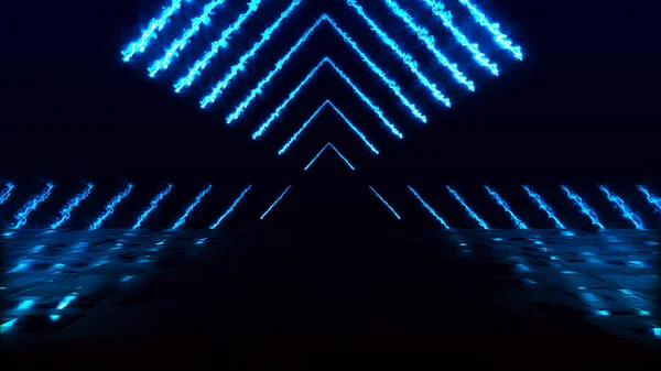 Абстрактный Красочный Фон Яркими Неоновыми Лучами Светящимися Линиями Абстрактное Техническое — стоковое фото