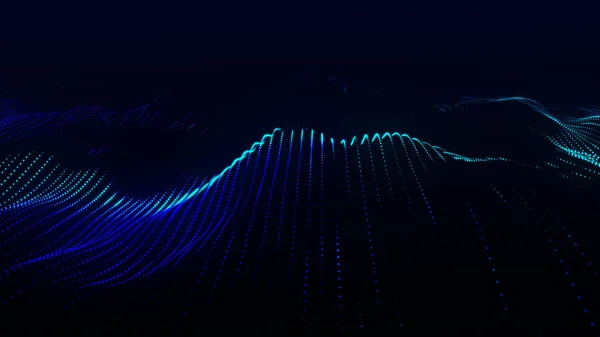 Technology background . Abstract digital wave of particles. Futuristic point wave. 3d