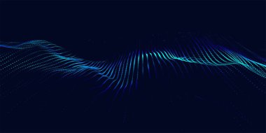 Abstract futuristic background. Big data visualization. Network connection. Data transfer. Vector illustration. 3d rendering.