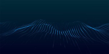 Abstract futuristic background. Big data visualization. Network connection. Data transfer. Vector illustration. 3d rendering.