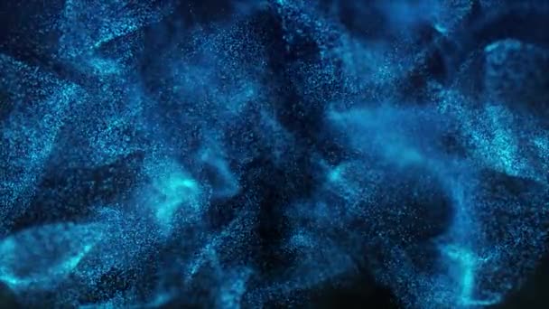 Dynamic Wave Glowing Particles Digital Technology Background Rendering Animation — Wideo stockowe