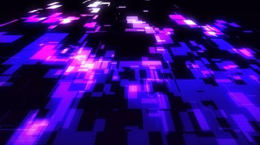 Soyut teknoloji geçmişi. Fütürist noktalar arka planı. Büyük veri dijital kodu. 3d