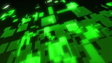 Soyut teknoloji geçmişi. Büyük veri dijital kodu. Fütürist noktalar arka planı. Bilim geçmişi. 3D görüntüleme. 4k animasyon.