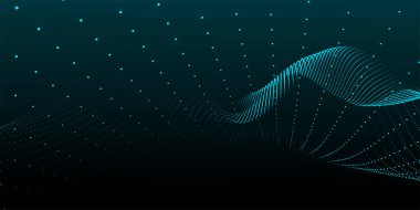 Particle tornado, motion Background. Abstract background with connecting dots. Vortex. Whirlpool bright of mixed particles of, flying on dark background. Dynamic bright particles of, randomly rotate, swirl, float in the air. 3D rendering