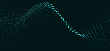 Abstract futuristic background. Big data visualization. Network connection. Data transfer. Vector illustration. 3d rendering.