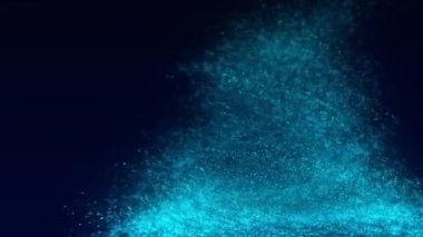 4K particle tornado, motion Background. Abstract background with connecting dots. Vortex. Wave of particles. Whirlpool of mixed particles of, flying on dark background. Dynamic particles of, randomly