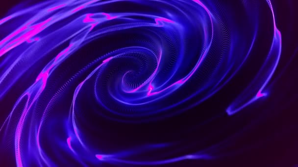 Abstract Background Connecting Dots Abstract Point Digital Wave Particles Whirlpool — Stock video