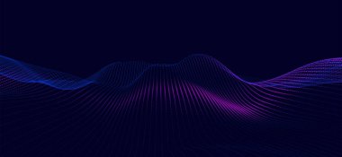 Abstract futuristic background. Big data visualization. Network connection. Data transfer. Vector illustration. 3d rendering.