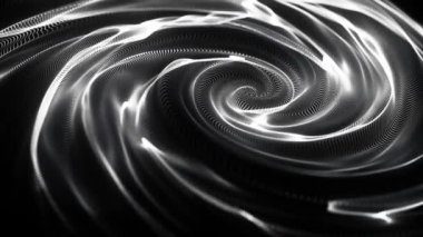 Abstract background with connecting dots. Abstract point digital wave of particles. The whirlpool of red flames. Liquid vortex. Whirlpool. 3d. 4K animation.