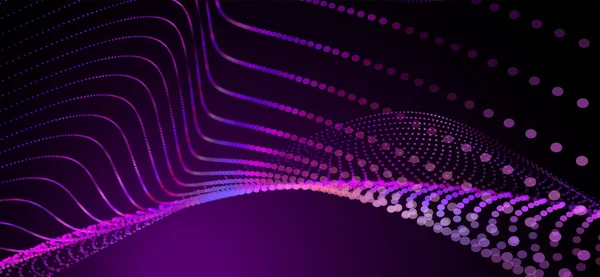 Abstract Futuristic Background Big Data Visualization Network Connection Data Transfer — Stok Vektör