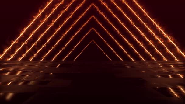 Abstraktní Barevné Pozadí Jasnými Paprsky Zářícími Liniemi Abstraktní Technické Futuristické — Stock video