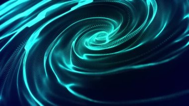 Abstract background with connecting dots. Abstract point digital wave of particles. The whirlpool of red flames. Liquid vortex. Whirlpool. 3d. 4K animation.