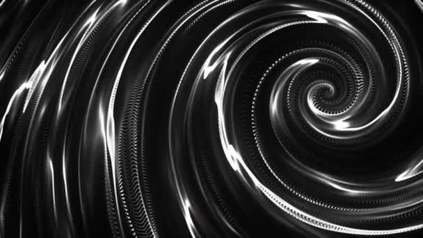 Metalliskt Silke Vatten Spiral Koncentrisk Optisk Illusion Abstrakt Punkt Digital — Stockvideo