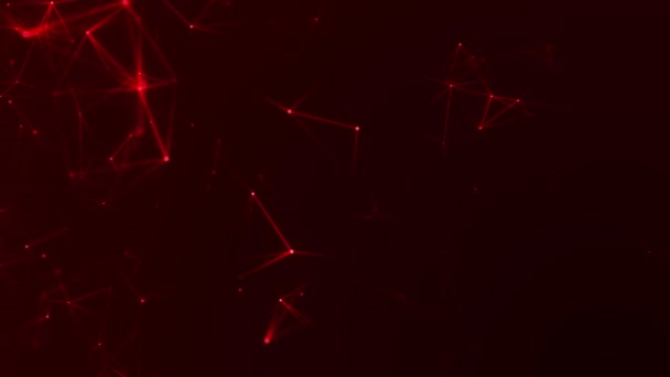 Structure de connexion réseau. Points de connexion et lignes. Big data. Contexte technologique abstrait. Rendement 3D. 4K