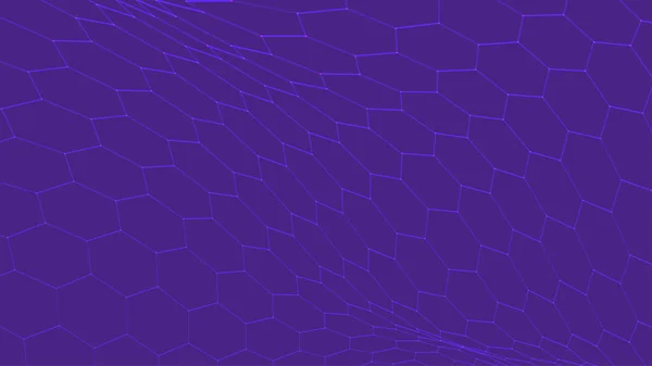 Φουτουριστικό Εξάγωνο Φόντο Φουτουριστικό Σχέδιο Κηρήθρας Κύμα Σωματιδίων Ιστορικό Τεχνολογίας — Διανυσματικό Αρχείο