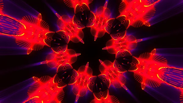 Caleidoscópio Abstrato Com Padrão Geométrico Projeto Fundo Caleidoscópico Laser Luzes — Fotografia de Stock