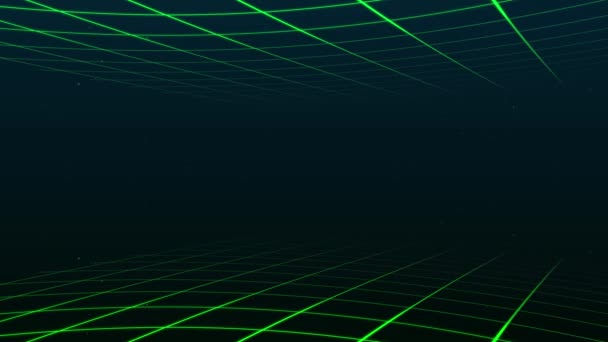 Abstract Retro Synthwave Grid Loop Animation Background Render Looping Grid — Stock Video